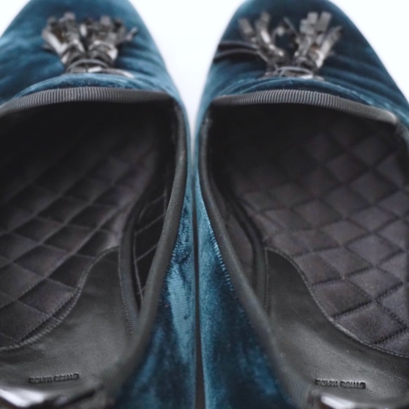 Bally Velvet Velour Leather Tassel Loafers main image 5